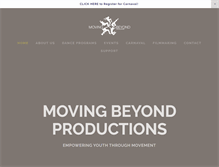 Tablet Screenshot of movingbeyondproductions.org